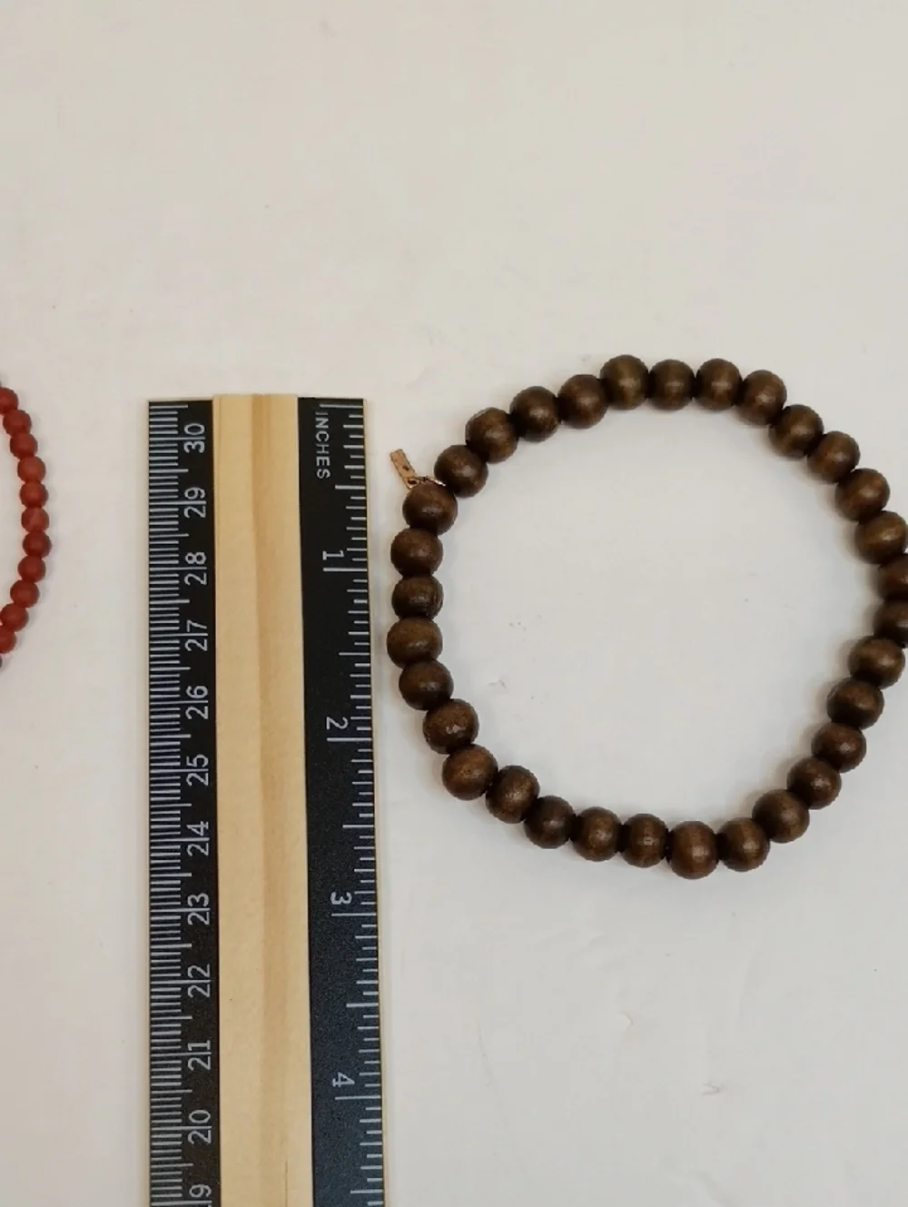 Beaded Bracelet Set Wood Stone Stretch Stack Minimal Boho 4 Piece